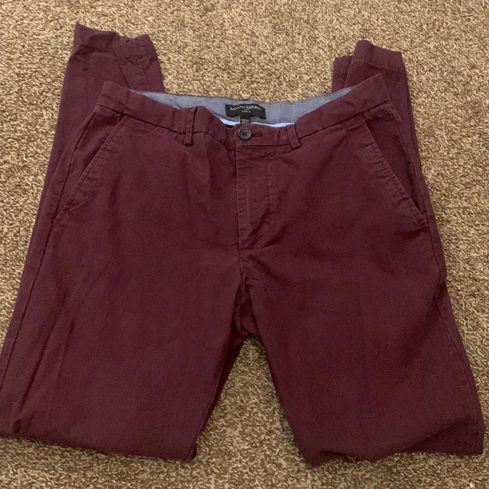 Banana Republic Maroon pants 31W by 32L